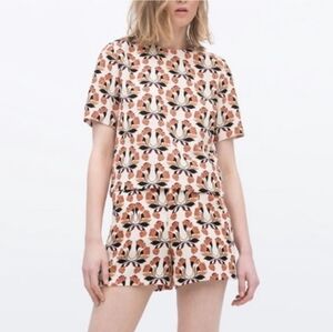 Zara Retro Floral Print Set XS/S